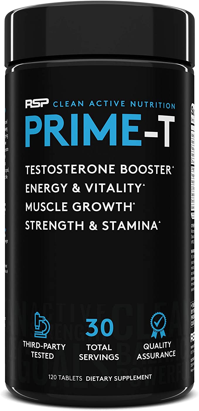 RSP TESTOSTERONE BOOSTER FOR MEN PRIME T 120 CAPS