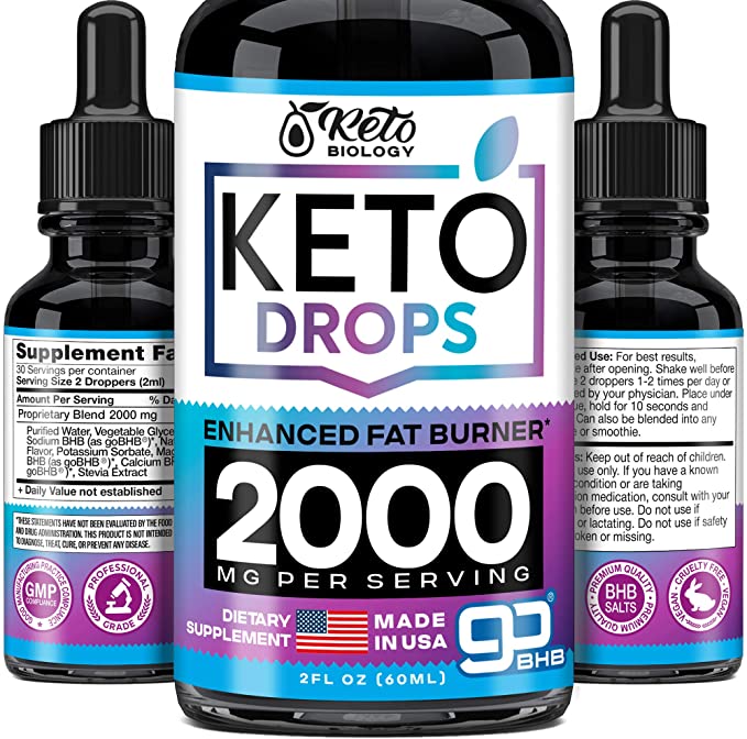 KETO DIET DROPS CON BHB EXOGENOUS KETONES 60 ML